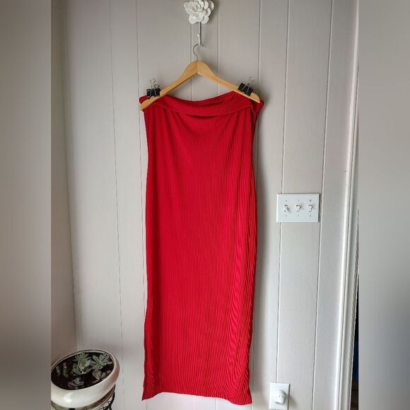 Pretty Garden Red Knit Strapless Tube Sweater Dress XXL - Picture 3 of 9